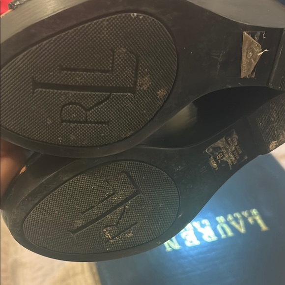 Ralph Lauren Black Strappy Heels - Picture 3 of 4